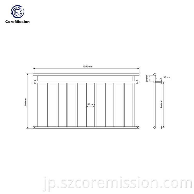 Popular Balcony Stainless Steel Railing Design